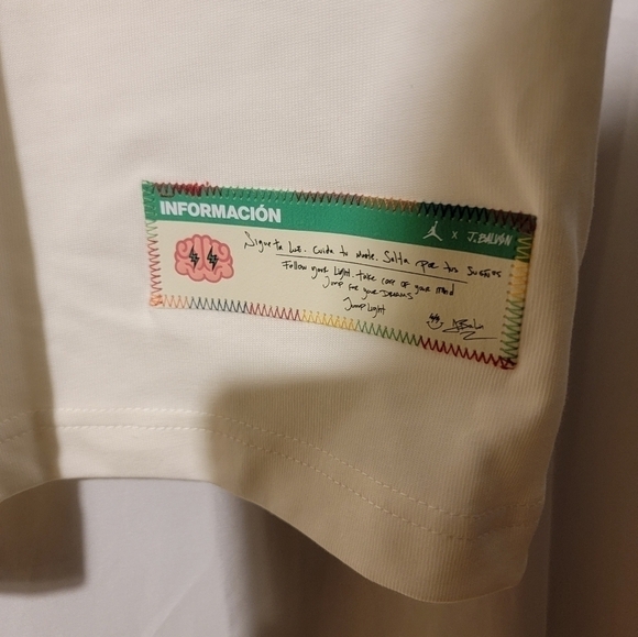 Air Jordan x J Balvin Short Sleeve T-Shirt Mens Size XL Sail Purple DR2962-133 - Picture 4 of 8